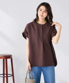 a.v.v / アー・ヴェ・ヴェ シャツ・ブラウス | 【接触冷感/UVカット】リネンライクスキッパーブラウス【セットアップ対応/アンチピリング】