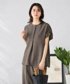 a.v.v / アー・ヴェ・ヴェ シャツ・ブラウス | 【接触冷感/UVカット】リネンライクスキッパーブラウス【セットアップ対応/アンチピリング】