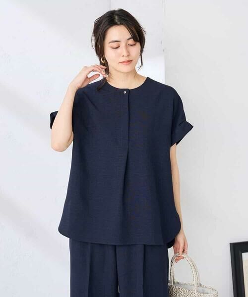 a.v.v / アー・ヴェ・ヴェ シャツ・ブラウス | 【接触冷感/UVカット】リネンライクスキッパーブラウス【セットアップ対応/アンチピリング】 | 詳細1