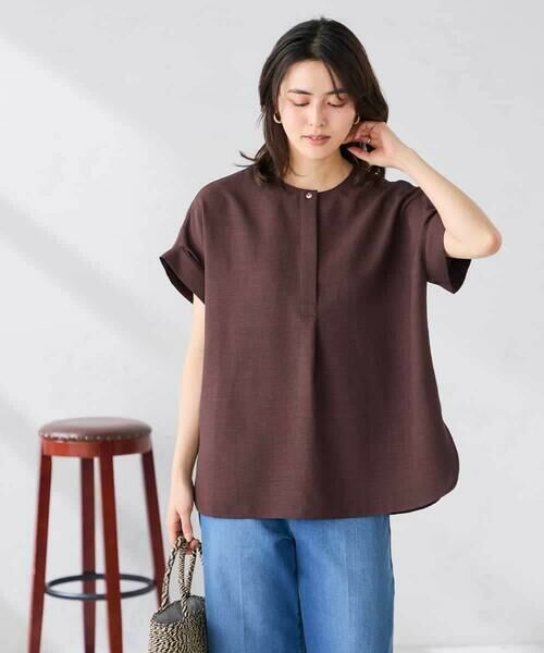 a.v.v / アー・ヴェ・ヴェ シャツ・ブラウス | 【接触冷感/UVカット】リネンライクスキッパーブラウス【セットアップ対応/アンチピリング】 | 詳細13