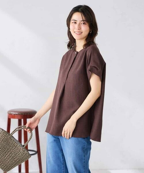 a.v.v / アー・ヴェ・ヴェ シャツ・ブラウス | 【接触冷感/UVカット】リネンライクスキッパーブラウス【セットアップ対応/アンチピリング】 | 詳細14