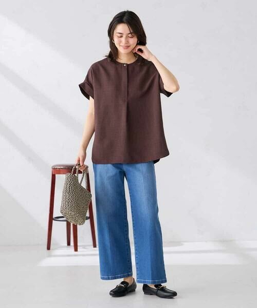 a.v.v / アー・ヴェ・ヴェ シャツ・ブラウス | 【接触冷感/UVカット】リネンライクスキッパーブラウス【セットアップ対応/アンチピリング】 | 詳細15