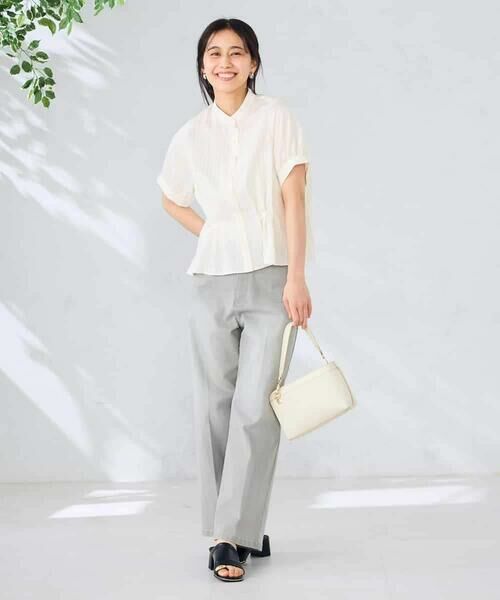 a.v.v / アー・ヴェ・ヴェ シャツ・ブラウス | ストライプペプラムクロップドシャツ | 詳細17