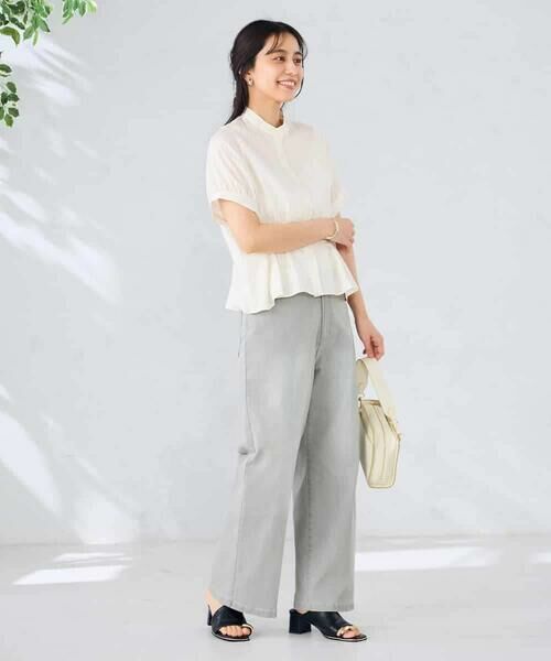 a.v.v / アー・ヴェ・ヴェ シャツ・ブラウス | ストライプペプラムクロップドシャツ | 詳細18