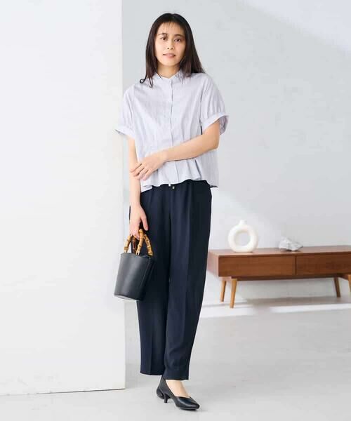 a.v.v / アー・ヴェ・ヴェ シャツ・ブラウス | ストライプペプラムクロップドシャツ | 詳細4