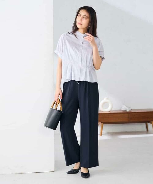 a.v.v / アー・ヴェ・ヴェ シャツ・ブラウス | ストライプペプラムクロップドシャツ | 詳細6