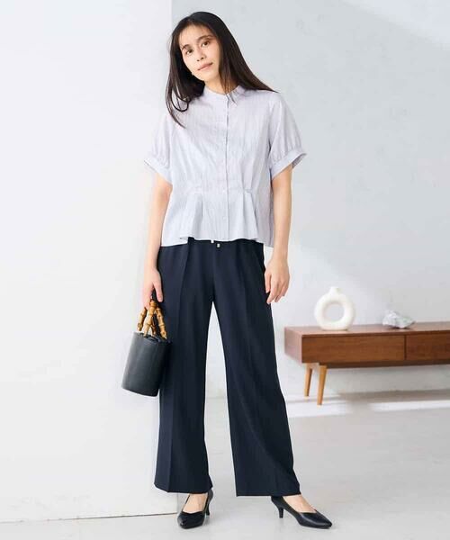 a.v.v / アー・ヴェ・ヴェ シャツ・ブラウス | ストライプペプラムクロップドシャツ | 詳細7