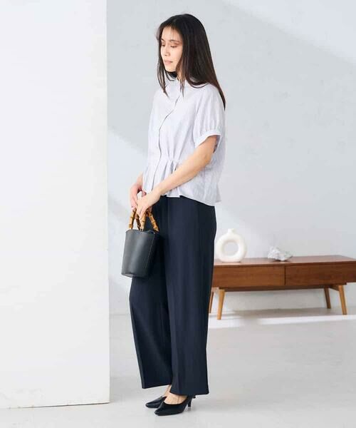 a.v.v / アー・ヴェ・ヴェ シャツ・ブラウス | ストライプペプラムクロップドシャツ | 詳細8