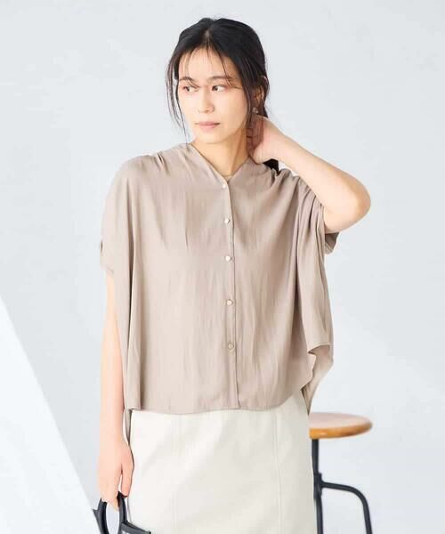 a.v.v / アー・ヴェ・ヴェ シャツ・ブラウス | Vネックギャザーブラウス | 詳細8