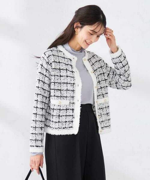 a.v.v / アー・ヴェ・ヴェ カーディガン・ボレロ | ファンシーツイードカーディガン | 詳細1