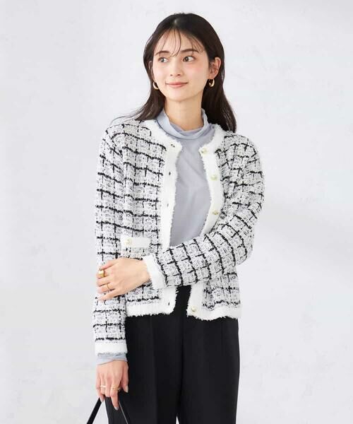 a.v.v / アー・ヴェ・ヴェ カーディガン・ボレロ | ファンシーツイードカーディガン | 詳細2