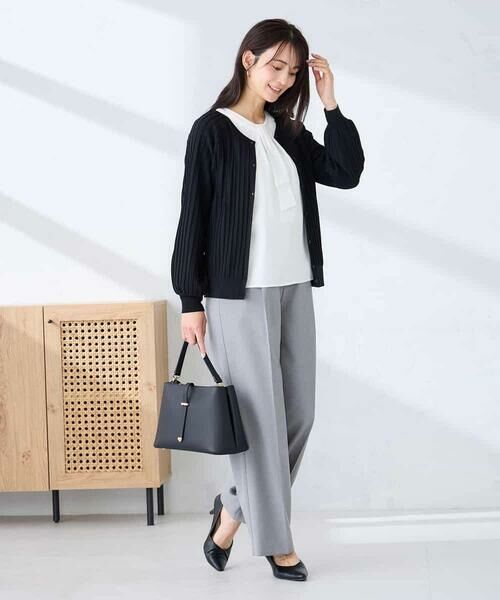 a.v.v / アー・ヴェ・ヴェ カーディガン・ボレロ | プリーツ編みVネックニットカーディガン | 詳細14
