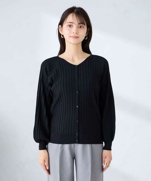a.v.v / アー・ヴェ・ヴェ カーディガン・ボレロ | プリーツ編みVネックニットカーディガン | 詳細16