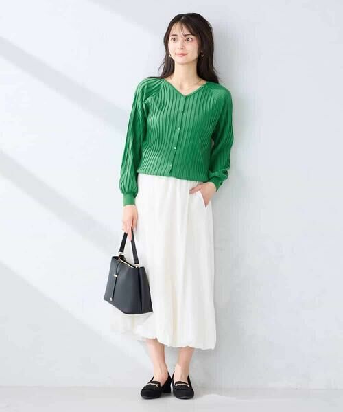 a.v.v / アー・ヴェ・ヴェ カーディガン・ボレロ | プリーツ編みVネックニットカーディガン | 詳細4