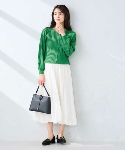 a.v.v / アー・ヴェ・ヴェ カーディガン・ボレロ | プリーツ編みVネックニットカーディガン | 詳細5