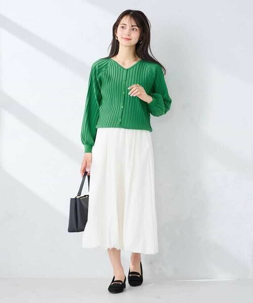 a.v.v / アー・ヴェ・ヴェ カーディガン・ボレロ | プリーツ編みVネックニットカーディガン | 詳細7