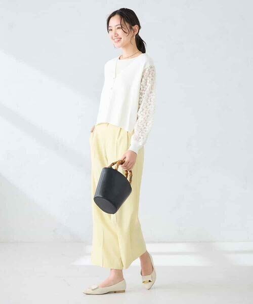 a.v.v / アー・ヴェ・ヴェ カーディガン・ボレロ | チュールレース袖ニットカーディガン | 詳細6