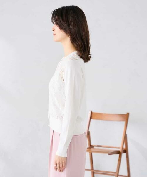a.v.v / アー・ヴェ・ヴェ カーディガン・ボレロ | レースコンビクルーネックカーディガン | 詳細12
