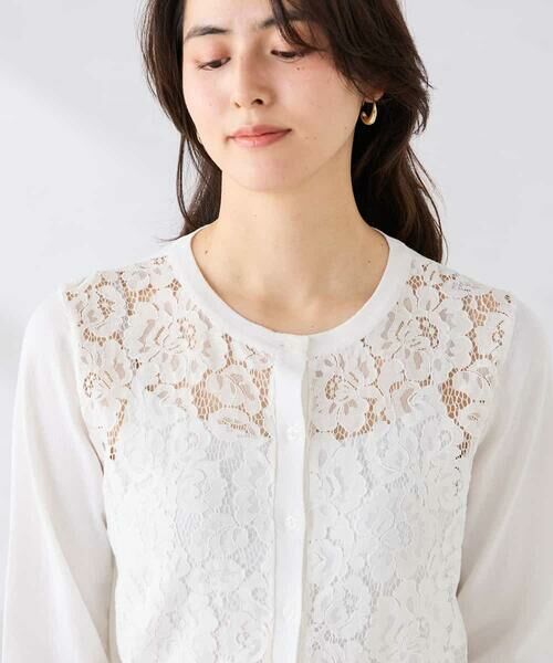 a.v.v / アー・ヴェ・ヴェ カーディガン・ボレロ | レースコンビクルーネックカーディガン | 詳細14