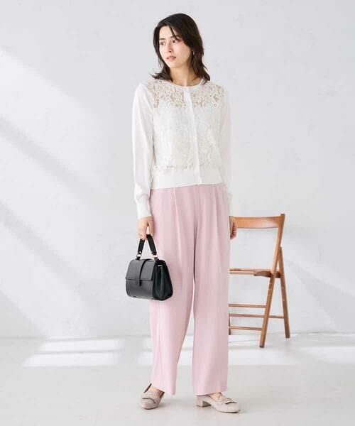 a.v.v / アー・ヴェ・ヴェ カーディガン・ボレロ | レースコンビクルーネックカーディガン | 詳細5