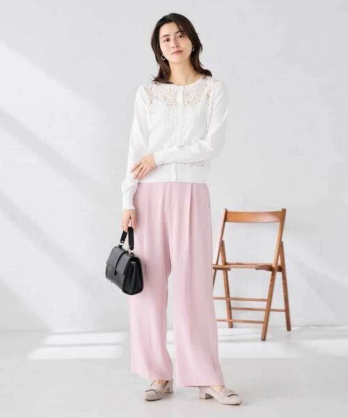 a.v.v / アー・ヴェ・ヴェ カーディガン・ボレロ | レースコンビクルーネックカーディガン | 詳細6