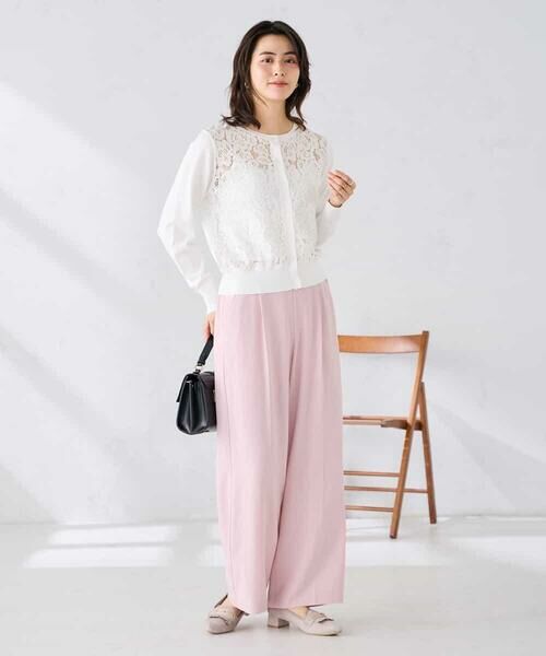 a.v.v / アー・ヴェ・ヴェ カーディガン・ボレロ | レースコンビクルーネックカーディガン | 詳細7