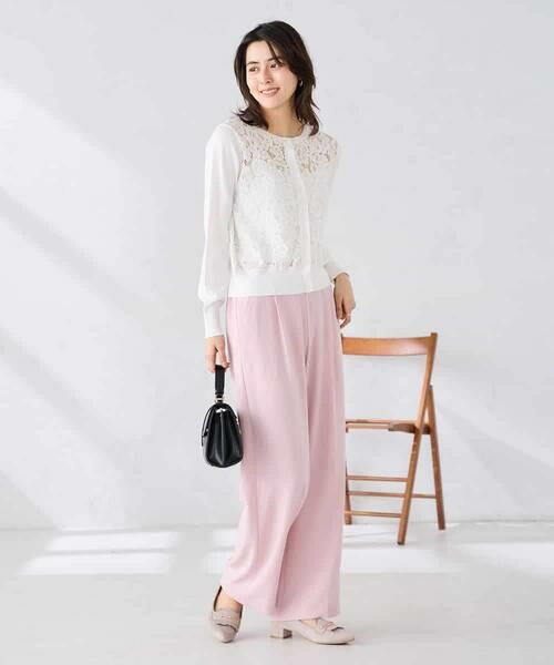 a.v.v / アー・ヴェ・ヴェ カーディガン・ボレロ | レースコンビクルーネックカーディガン | 詳細8