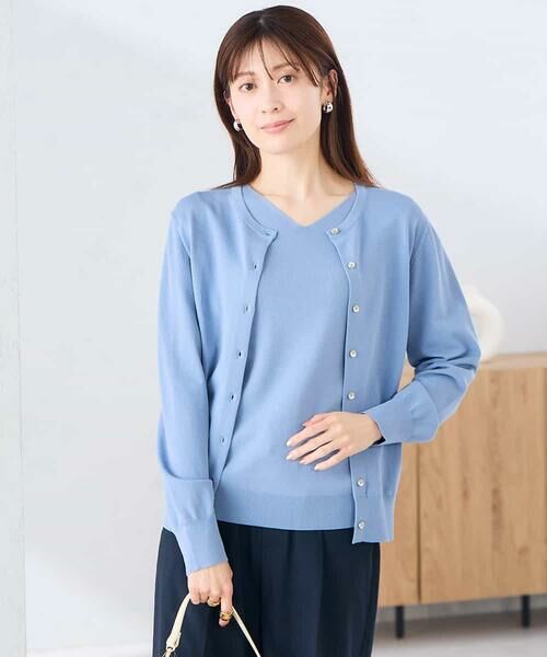 a.v.v / アー・ヴェ・ヴェ カーディガン・ボレロ | クルーネックサマーカーディガン【洗える/接触冷感/UVカット】 | 詳細8