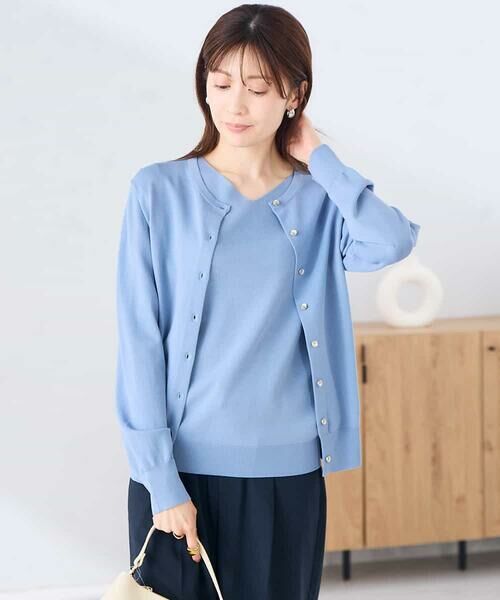 a.v.v / アー・ヴェ・ヴェ カーディガン・ボレロ | クルーネックサマーカーディガン【洗える/接触冷感/UVカット】 | 詳細9