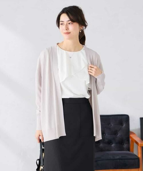 a.v.v / アー・ヴェ・ヴェ カーディガン・ボレロ | 【UVカット/接触冷感】さらさらタッチトッパーカーディガン | 詳細14