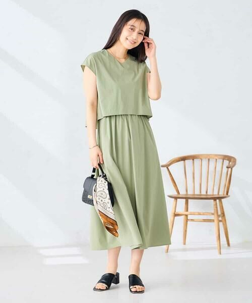 a.v.v / アー・ヴェ・ヴェ ロング・マキシ丈ワンピース | 【微撥水】ナイロンドッキングワンピース | 詳細2