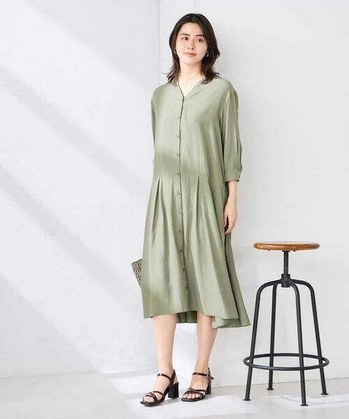 a.v.v / アー・ヴェ・ヴェ ロング・マキシ丈ワンピース | カラーレスシャツワンピース | 詳細13