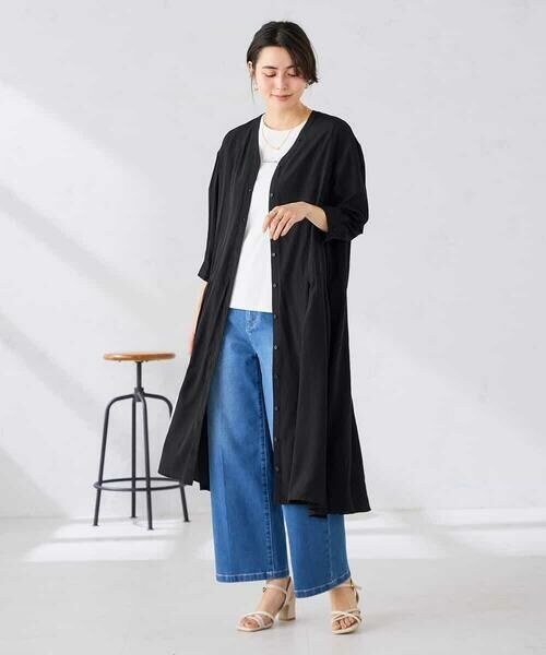 a.v.v / アー・ヴェ・ヴェ ロング・マキシ丈ワンピース | カラーレスシャツワンピース | 詳細15