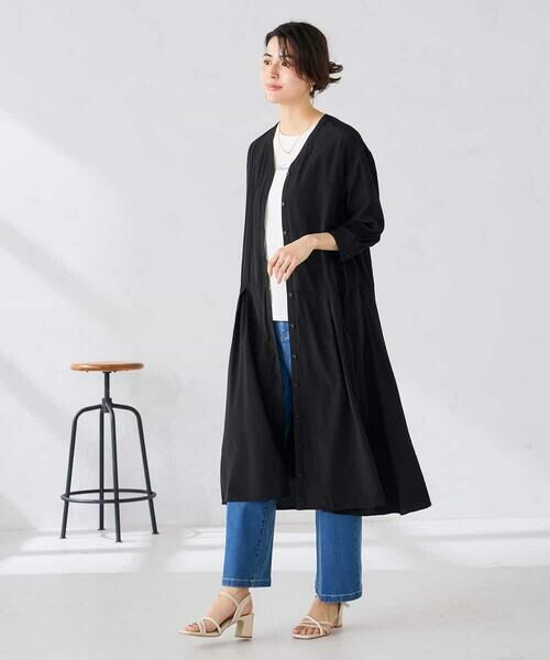 a.v.v / アー・ヴェ・ヴェ ロング・マキシ丈ワンピース | カラーレスシャツワンピース | 詳細16