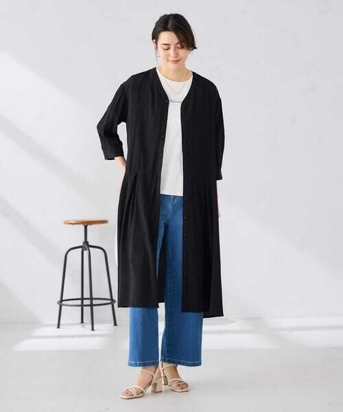 a.v.v / アー・ヴェ・ヴェ ロング・マキシ丈ワンピース | カラーレスシャツワンピース | 詳細17