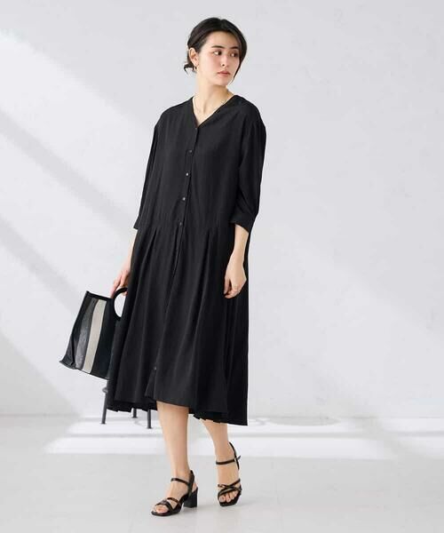 a.v.v / アー・ヴェ・ヴェ ロング・マキシ丈ワンピース | カラーレスシャツワンピース | 詳細19