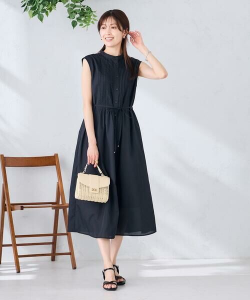 a.v.v / アー・ヴェ・ヴェ ロング・マキシ丈ワンピース | フレアシャツワンピース（ブラック無地）