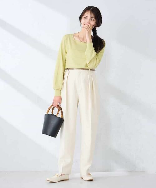 a.v.v / アー・ヴェ・ヴェ ニット・セーター | 【洗える/UVカット】タックボーダースクエアニット | 詳細21