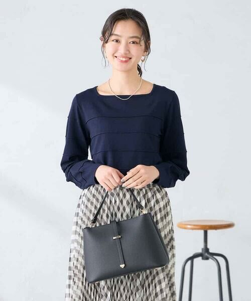 a.v.v / アー・ヴェ・ヴェ ニット・セーター | 【洗える/UVカット】タックボーダースクエアニット | 詳細29