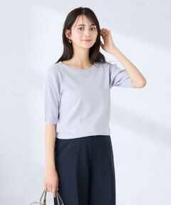 a.v.v / アー・ヴェ・ヴェ ニット・セーター | プリーツスリーブサマーニット【接触冷感/UVカット】