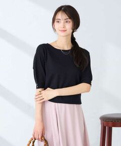 a.v.v / アー・ヴェ・ヴェ ニット・セーター | プリーツスリーブサマーニット【接触冷感/UVカット】