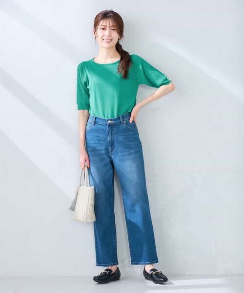 a.v.v / アー・ヴェ・ヴェ ニット・セーター | プリーツスリーブサマーニット【接触冷感/UVカット】 | 詳細4