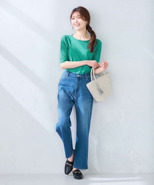 a.v.v / アー・ヴェ・ヴェ ニット・セーター | プリーツスリーブサマーニット【接触冷感/UVカット】 | 詳細5