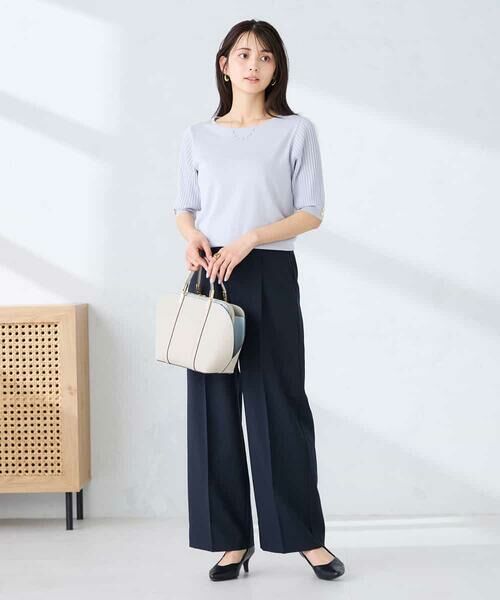 a.v.v / アー・ヴェ・ヴェ ニット・セーター | プリーツスリーブサマーニット【接触冷感/UVカット】 | 詳細8