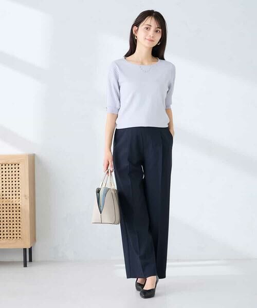 a.v.v / アー・ヴェ・ヴェ ニット・セーター | プリーツスリーブサマーニット【接触冷感/UVカット】 | 詳細9