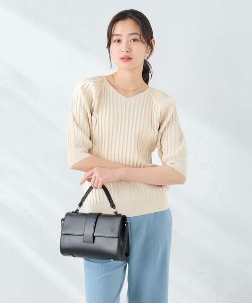 a.v.v / アー・ヴェ・ヴェ ニット・セーター | プリーツライクサマーニット(オフホワイト)