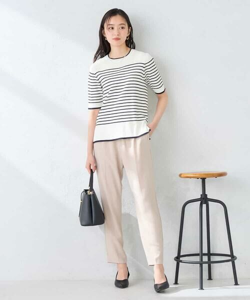 a.v.v / アー・ヴェ・ヴェ ニット・セーター | ハーフスリーブクルーネックサマーニット【洗える/接触冷感/UVカット】 | 詳細10