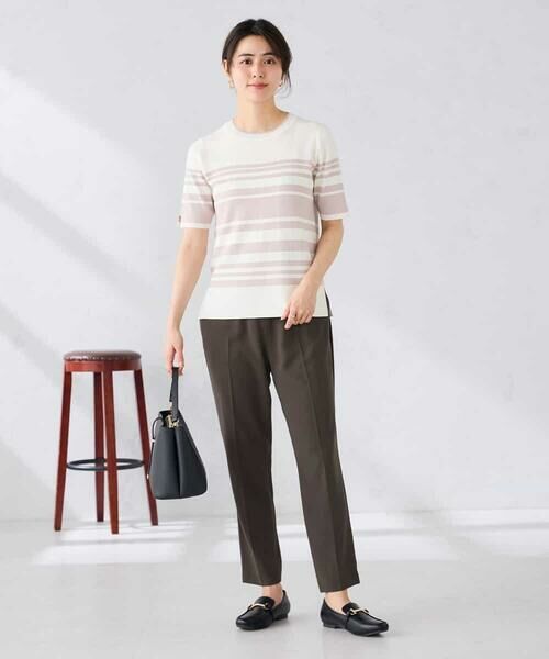 a.v.v / アー・ヴェ・ヴェ ニット・セーター | ハーフスリーブクルーネックサマーニット【洗える/接触冷感/UVカット】 | 詳細14