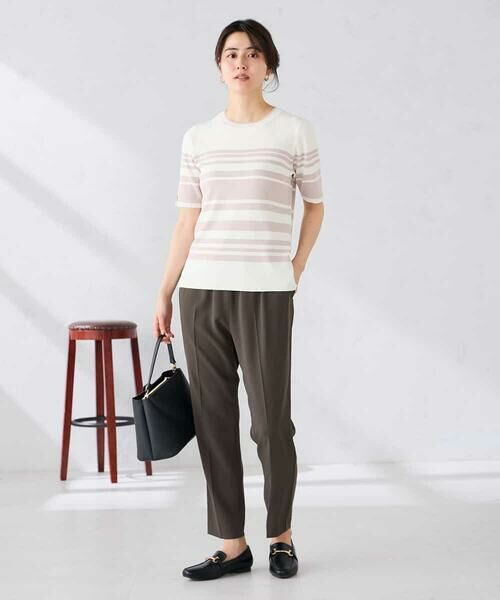 a.v.v / アー・ヴェ・ヴェ ニット・セーター | ハーフスリーブクルーネックサマーニット【洗える/接触冷感/UVカット】 | 詳細16