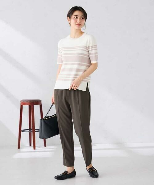 a.v.v / アー・ヴェ・ヴェ ニット・セーター | ハーフスリーブクルーネックサマーニット【洗える/接触冷感/UVカット】 | 詳細17